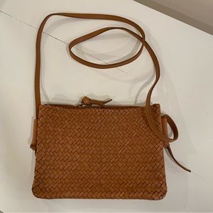Madewell knotted woven leather crossbody bag